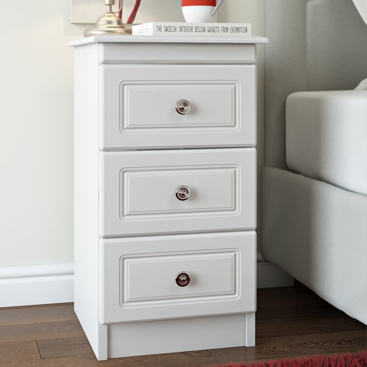 Three Posts Argyle 3 Drawer Bedside Table & Reviews Wayfair.co.uk